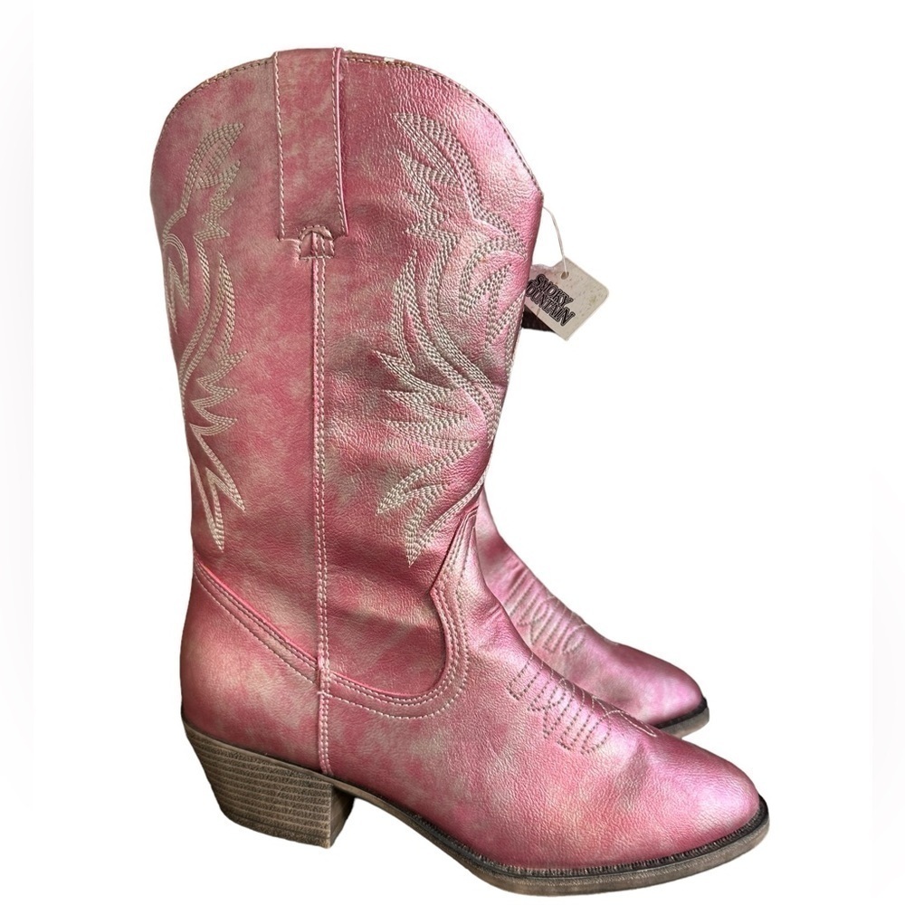 Smoky Mountain pink metallic cowboy boot size 5.5 new with tag (storage wear)